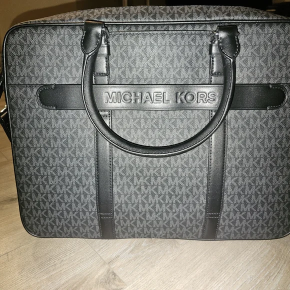 Michael Kors Graphite and Ebony Laptop Bag